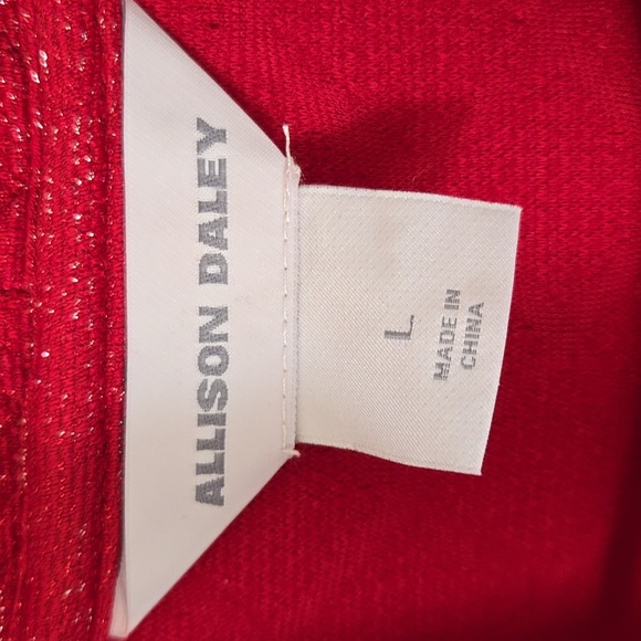 Allison Daley | Red Sparkle Cardigan Size Large - Picture 6 of 9